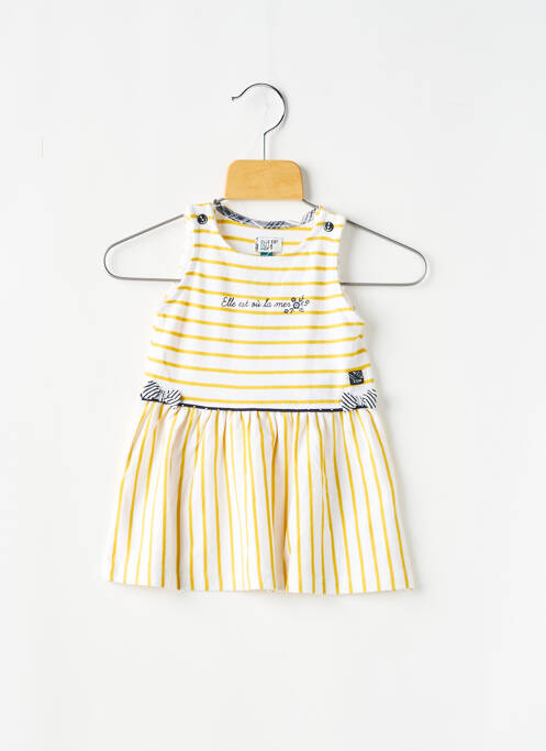 Robe courte jaune ELLE EST OU LA MER pour fille