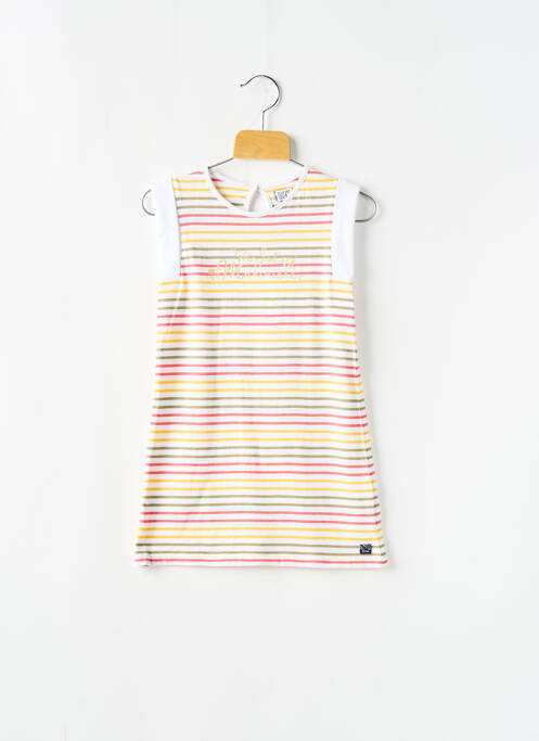 Robe mi-longue jaune ELLE EST OU LA MER pour fille