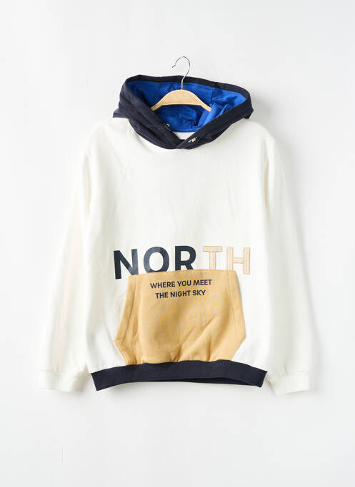 Sweat-shirt à capuche blanc NUKUTAVAKE pour garçon