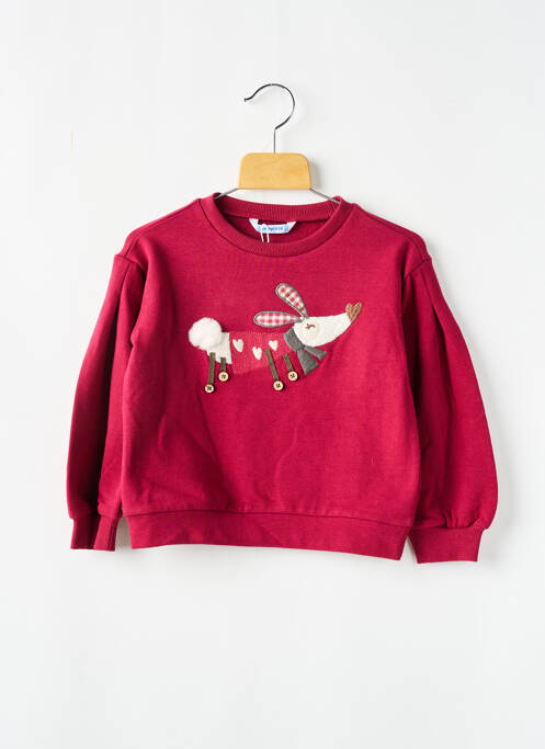 Sweat-shirt rouge MAYORAL pour fille