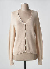 Gilet manches longues beige INDI & COLD pour femme seconde vue