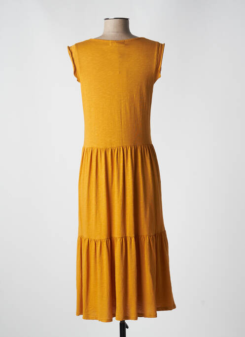 Robe mi-longue jaune INDI & COLD pour femme