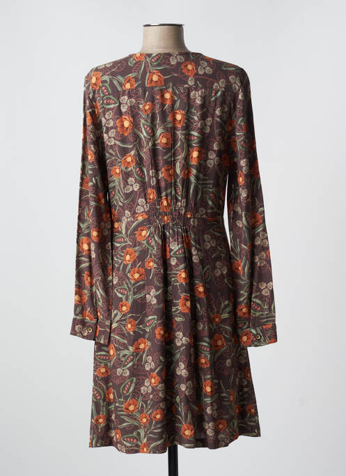 Robe mi-longue marron INDI & COLD pour femme