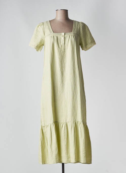 Robe mi-longue vert INDI & COLD pour femme