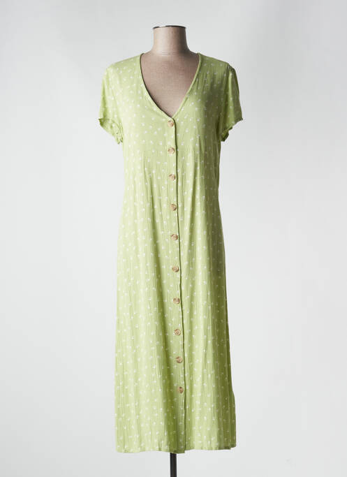 Robe mi-longue vert INDI & COLD pour femme