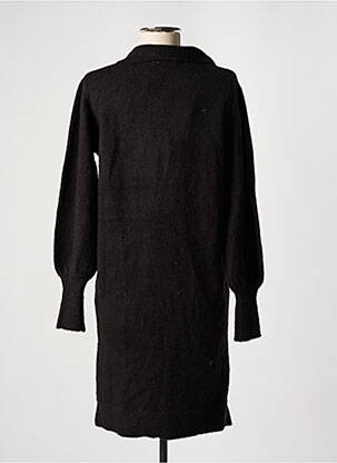 Robe pull coupe droite manches longues noir KAFFE femme