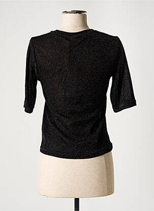 Top stretch manches courtes noir KAFFE femme