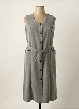 Robe mi-longue sans manche sans manche gris GEVANA femme