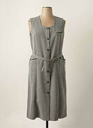 Robe mi-longue sans manche sans manche gris GEVANA femme