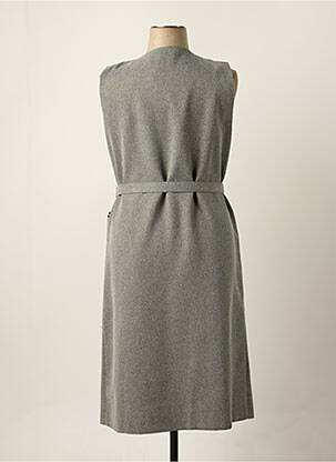 Robe mi-longue sans manche sans manche gris GEVANA femme