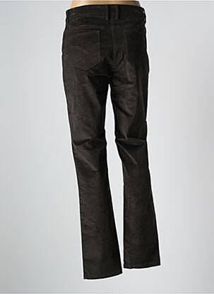 Pantalon droit fermeture zippée sous rabat boutonné vert AGATHE & LOUISE femme