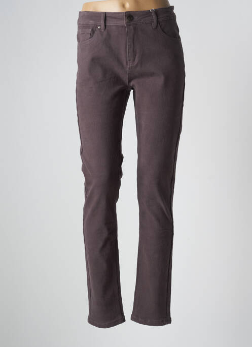 Pantalon droit marron GEVANA pour femme