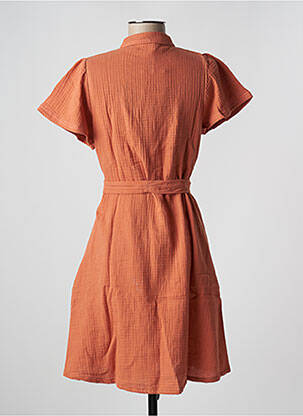 Robe courte manches courtes manches courtes orange PETITE LUCETTE femme