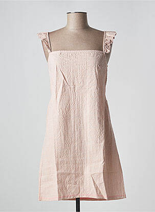 Robe mi-longue tissage crêpe fines bretelles rose PETITE LUCETTE femme