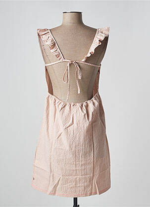 Robe mi-longue tissage crêpe fines bretelles rose PETITE LUCETTE femme