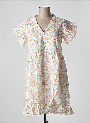 Robe courte manches courtes manches courtes orange PETITE LUCETTE femme