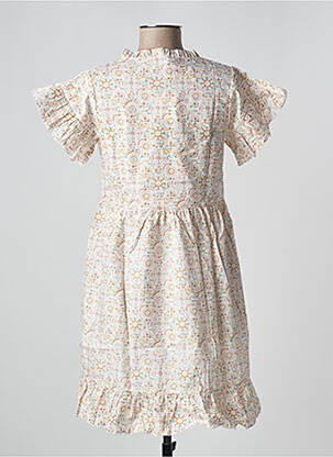 Robe courte coupe évasée manches courtes orange PETITE LUCETTE femme