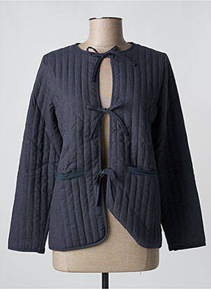 Veste casual col rond bleu PETITE LUCETTE femme