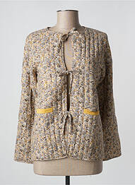 Veste casual col rond jaune PETITE LUCETTE femme