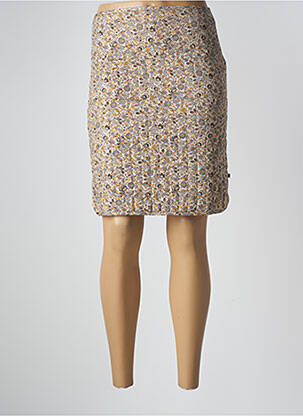Jupe courte fermeture zippée au dos jaune PETITE LUCETTE femme