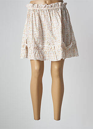 Jupe courte coupe évasée blanc PETITE LUCETTE femme