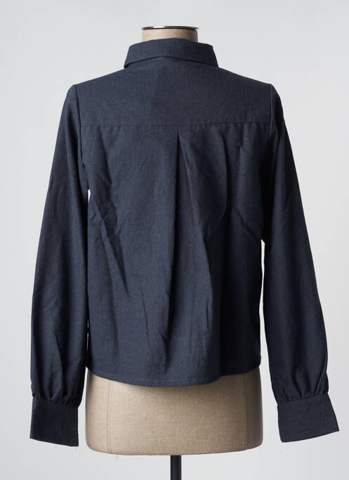 Chemisier tissage crêpe manches longues bleu PETITE LUCETTE femme