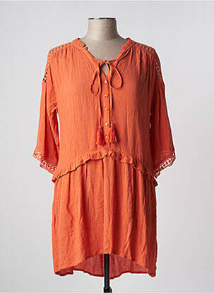 Robe courte orange CAPTAIN TORTUE pour femme