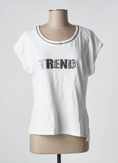 T-shirt blanc TREND BY CAPTAIN TORTUE pour femme