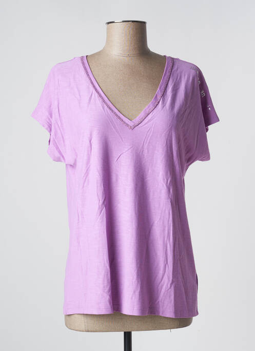 T-shirt violet MISS BY CAPTAIN TORTUE pour femme