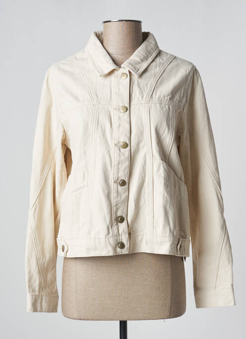 Veste casual beige MISS BY CAPTAIN TORTUE pour femme