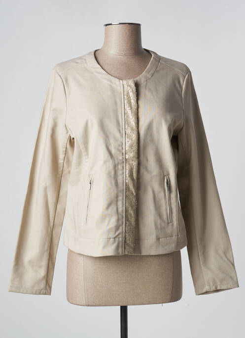 Veste casual beige TREND BY CAPTAIN TORTUE pour femme