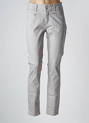 Jeans coupe slim gris MISS BY CAPTAIN TORTUE pour femme