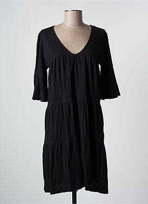 Robe courte manches 3/4 manches 3/4 noir BANANA MOON femme