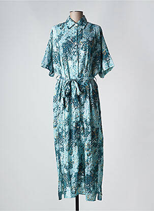 Robe longue bleu LARA-ETHNICS pour femme