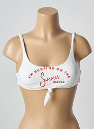Haut de maillot de bain stretch bralettes blanc BANANA MOON femme