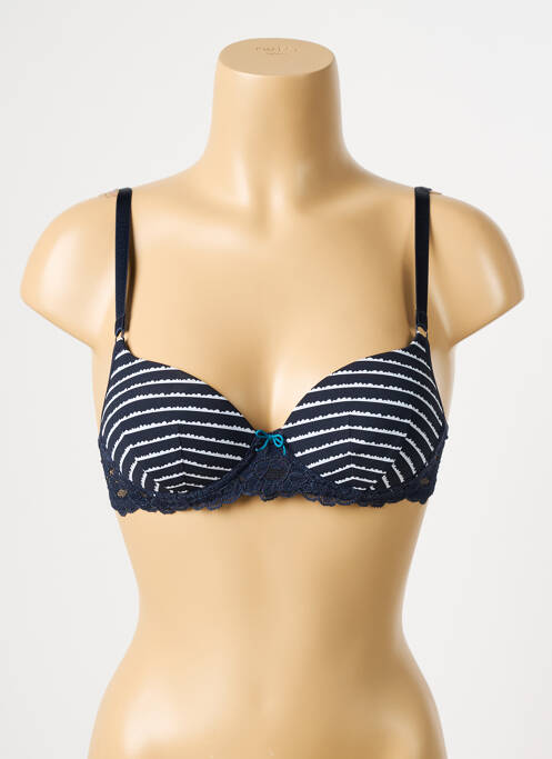 Soutien-gorge effet matière satinée haut soutien-gorge emboitant bleu PASSIONATA femme