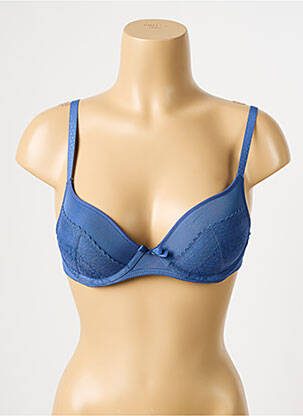 Soutien-gorge effet matière satinée haut soutien-gorge push-up bleu PASSIONATA femme