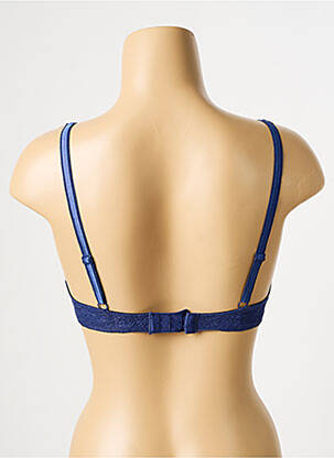 Soutien-gorge effet matière satinée haut soutien-gorge moulé bleu PASSIONATA femme
