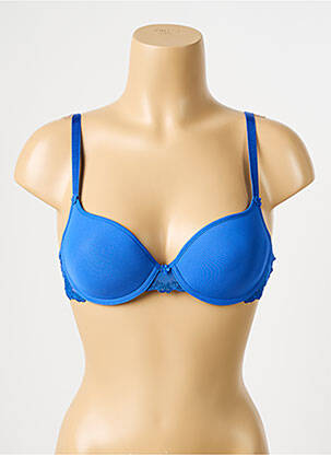 Soutien-gorge effet matière satinée haut soutien-gorge moulé bleu PASSIONATA femme