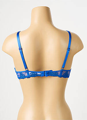 Soutien-gorge effet matière satinée haut soutien-gorge moulé bleu PASSIONATA femme