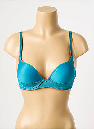 Soutien-gorge effet matière satinée haut soutien-gorge push-up bleu PASSIONATA femme