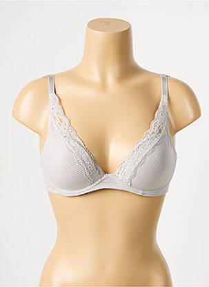 Soutien-gorge effet matière satinée haut soutien-gorge moulé gris PASSIONATA femme