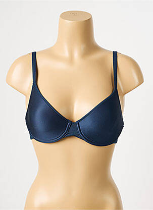 Soutien-gorge effet matière satinée haut soutien-gorge moulé bleu CHANTELLE femme