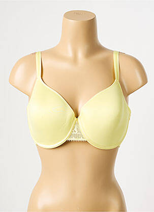 Soutien-gorge effet matière satinée haut soutien-gorge moulé jaune CHANTELLE femme
