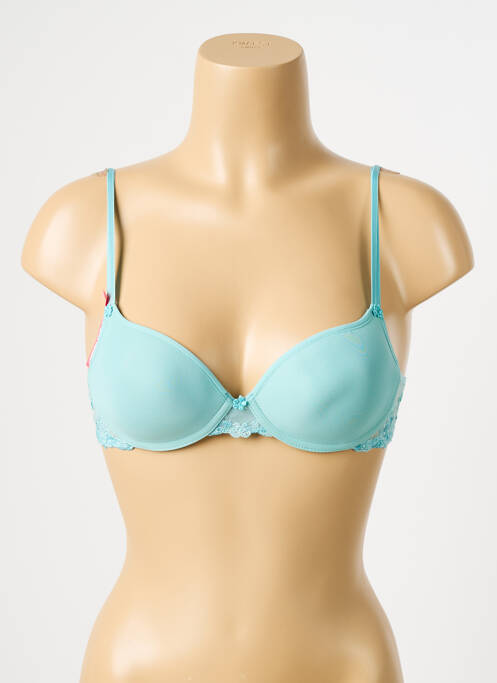Soutien-gorge effet matière satinée haut soutien-gorge moulé bleu PASSIONATA femme