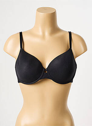 Soutien-gorge effet matière satinée haut soutien-gorge moulé noir CHANTELLE femme