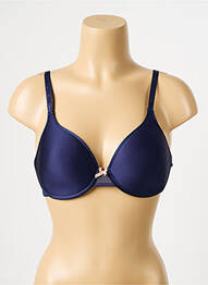 Soutien-gorge effet matière satinée haut soutien-gorge moulé bleu CHANTELLE femme
