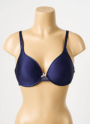 Soutien-gorge effet matière satinée haut soutien-gorge moulé bleu CHANTELLE femme