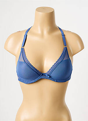 Soutien-gorge effet matière satinée haut soutien-gorge nageur bleu PASSIONATA femme