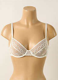Soutien-gorge légère et transparente haut soutien-gorge emboitant blanc PASSIONATA femme